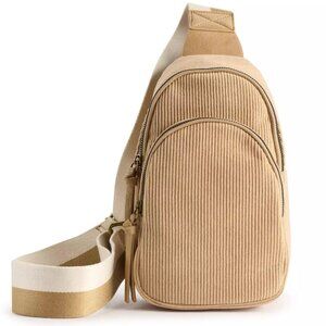 Sonoma Goods For Life Acosta Sling Bag - Tan Corduroy